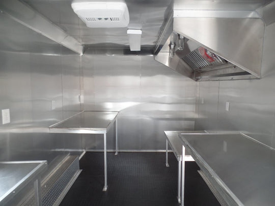 8.5' x 16' White Concession Food Event Trailer