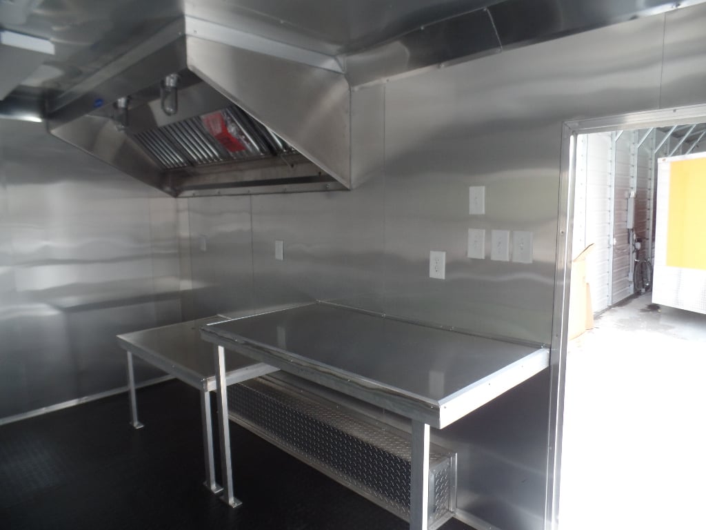 8.5' x 16' White Concession Food Event Trailer