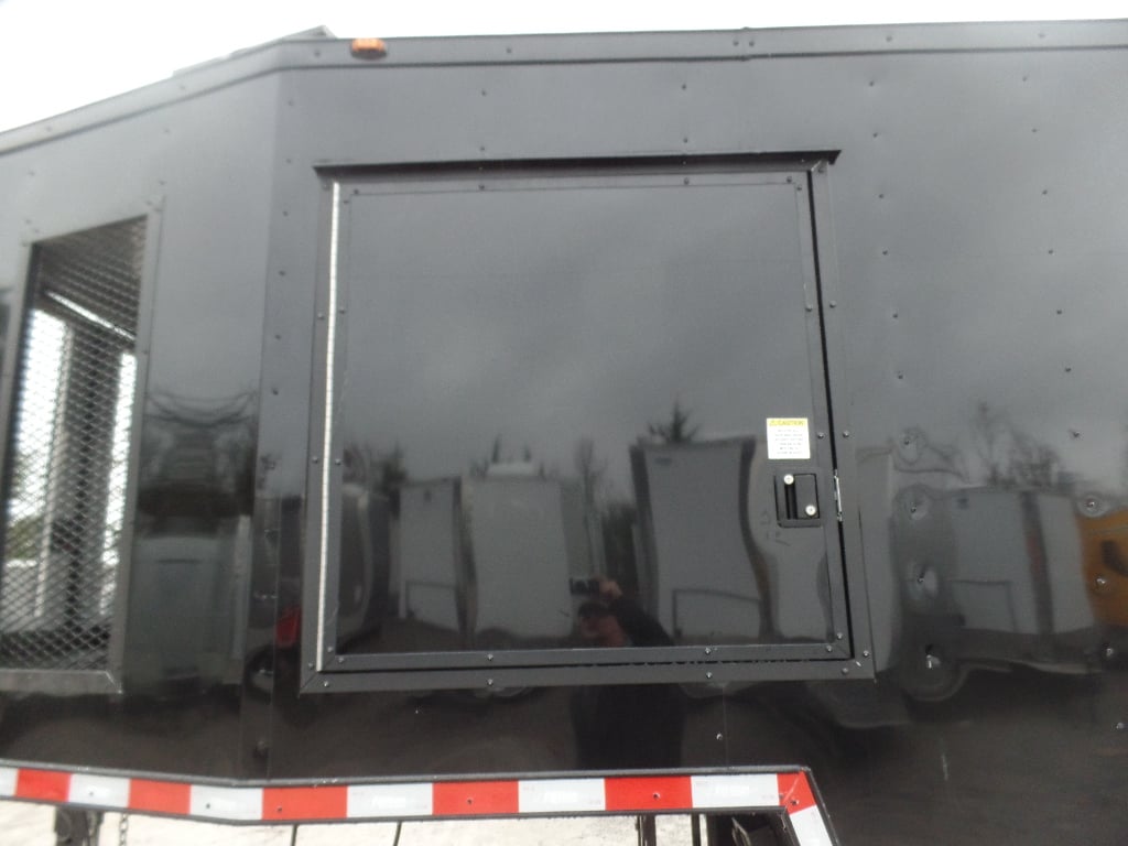 8.5' x 34' Black Goose Neck Concession Food Trailer