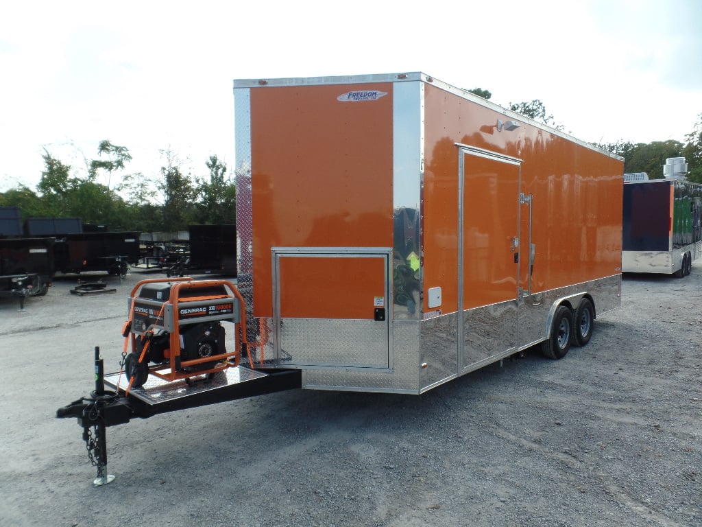 8.5' x 20' Concession Trailer Food Orange Event Catering