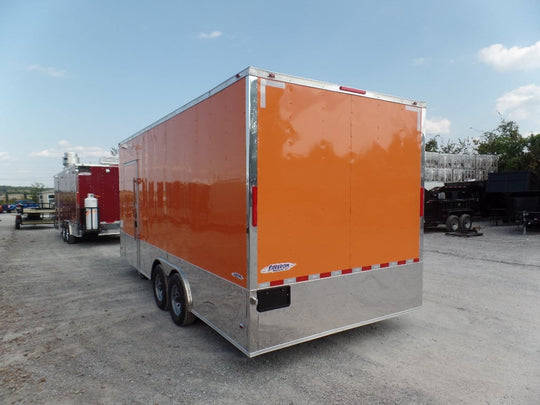 8.5' x 20' Concession Trailer Food Orange Event Catering