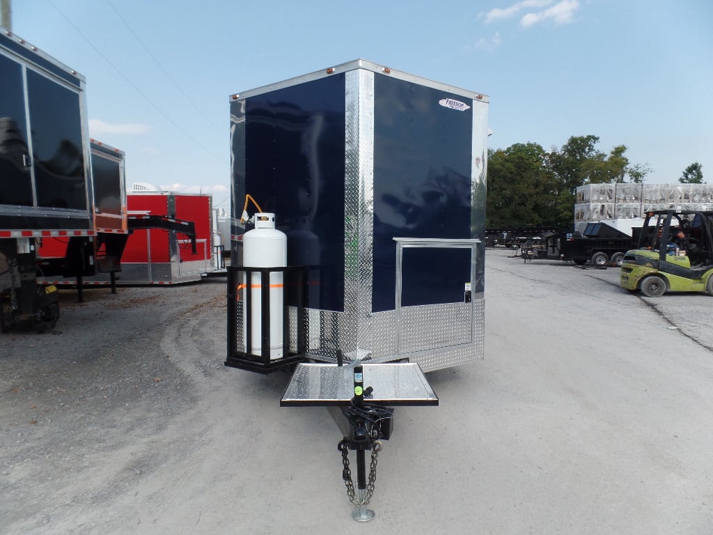 8.5' x 18' Concession Food Trailer Indigo Blue With Appliances