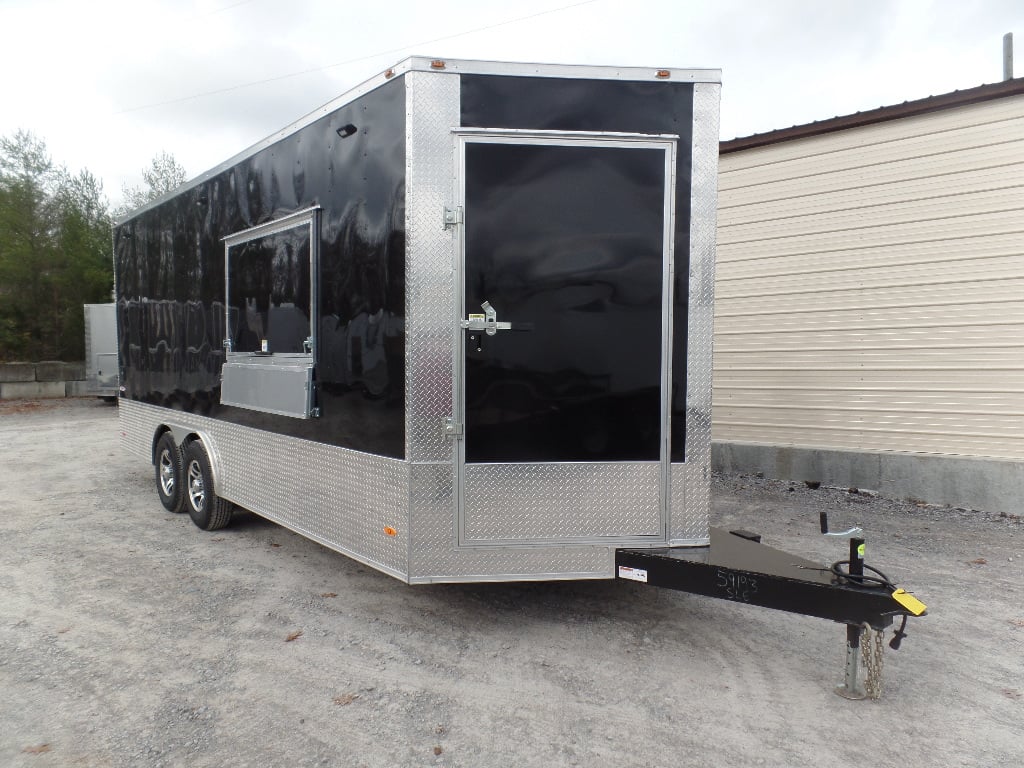 8.5' x 20' Black Concession Food Trailer