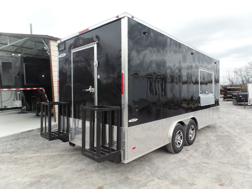 8.5' x 20' Black Concession Food Trailer