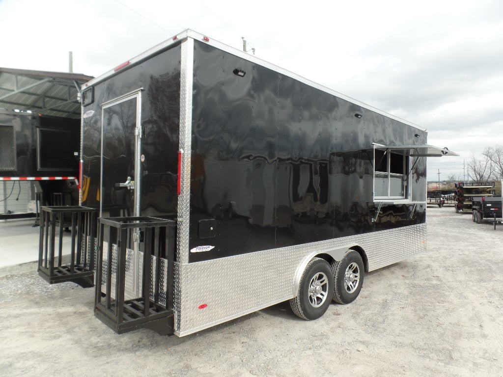 8.5' x 20' Black Concession Food Trailer