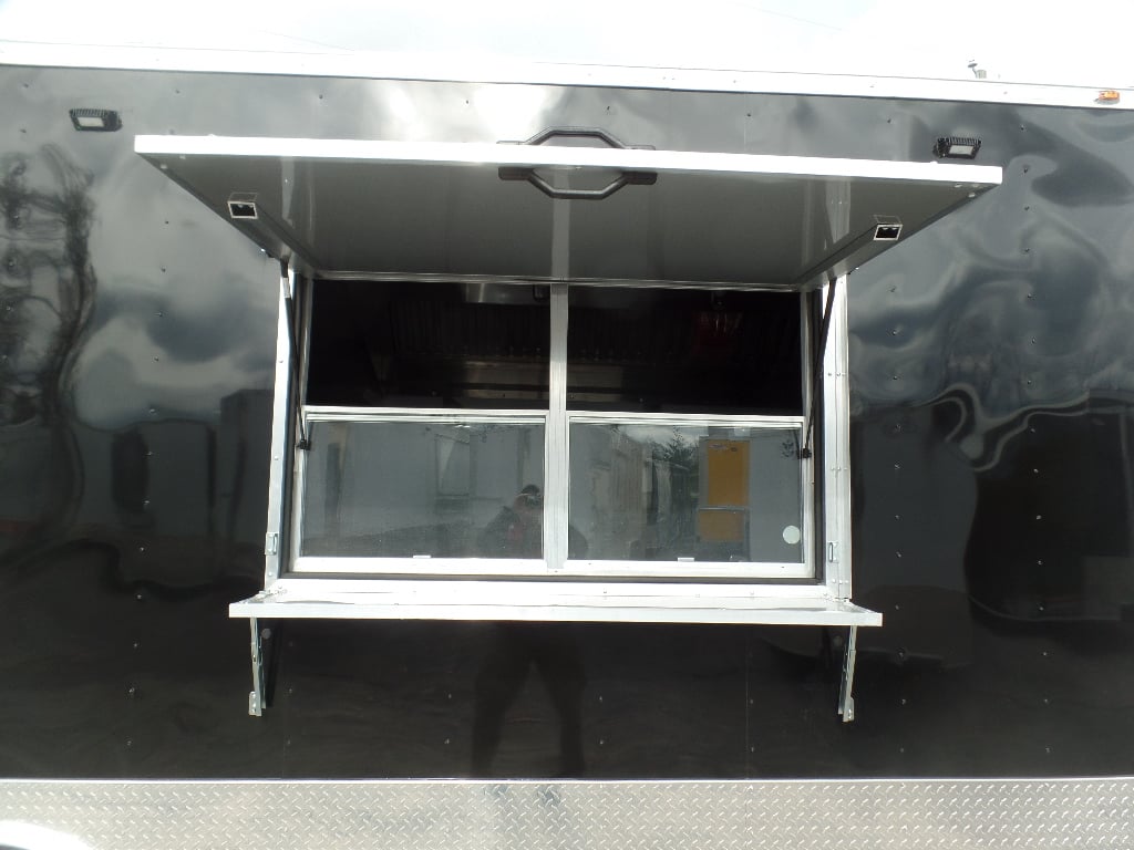 8.5' x 20' Black Concession Food Trailer