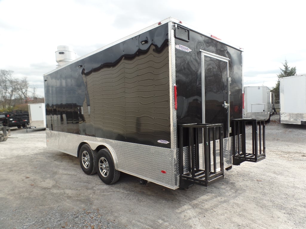 8.5' x 20' Black Concession Food Trailer