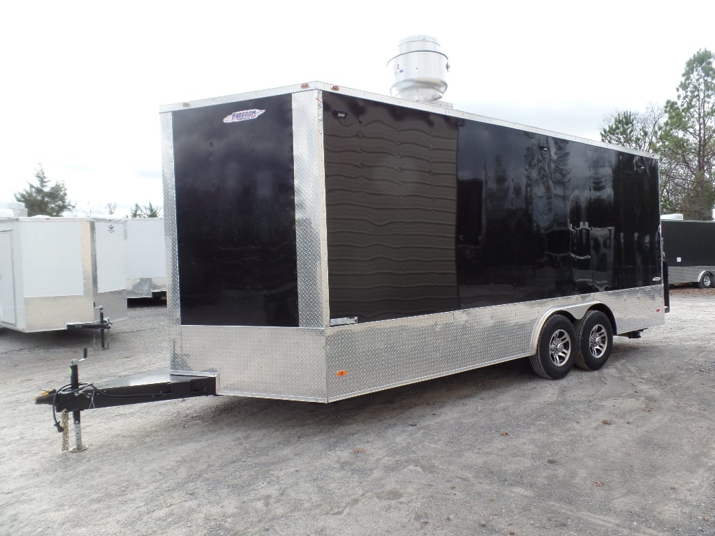 8.5' x 20' Black Concession Food Trailer