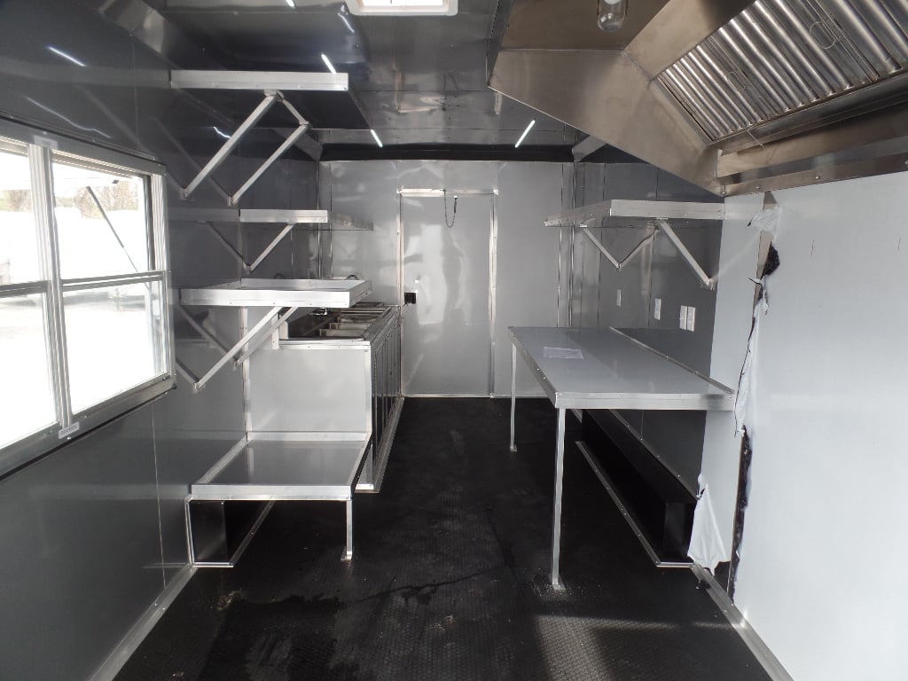 8.5' x 20' Black Concession Food Trailer