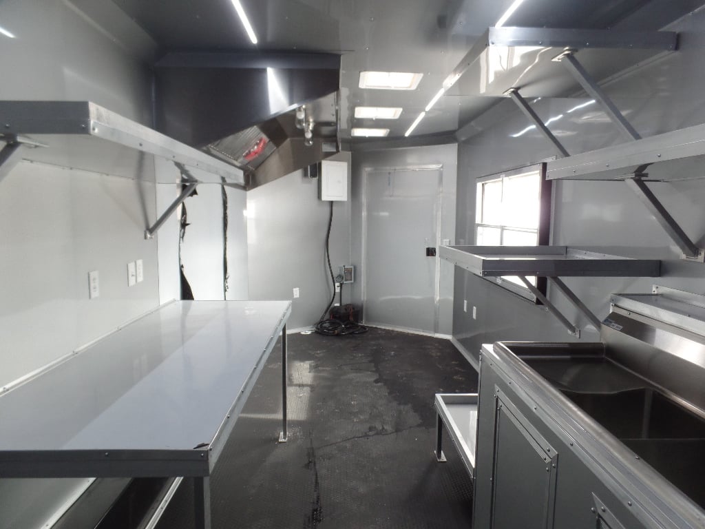 8.5' x 20' Black Concession Food Trailer