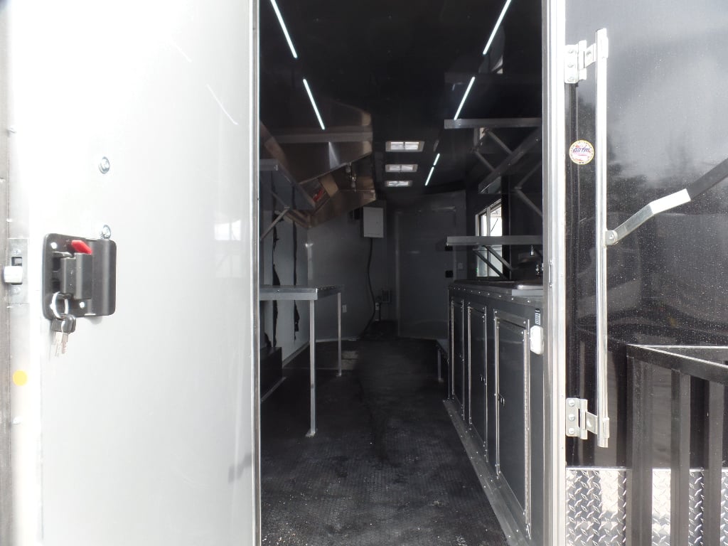 8.5' x 20' Black Concession Food Trailer