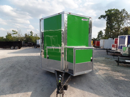 8.5' x 24' Concession Food Trailer Electric Green With Appliances