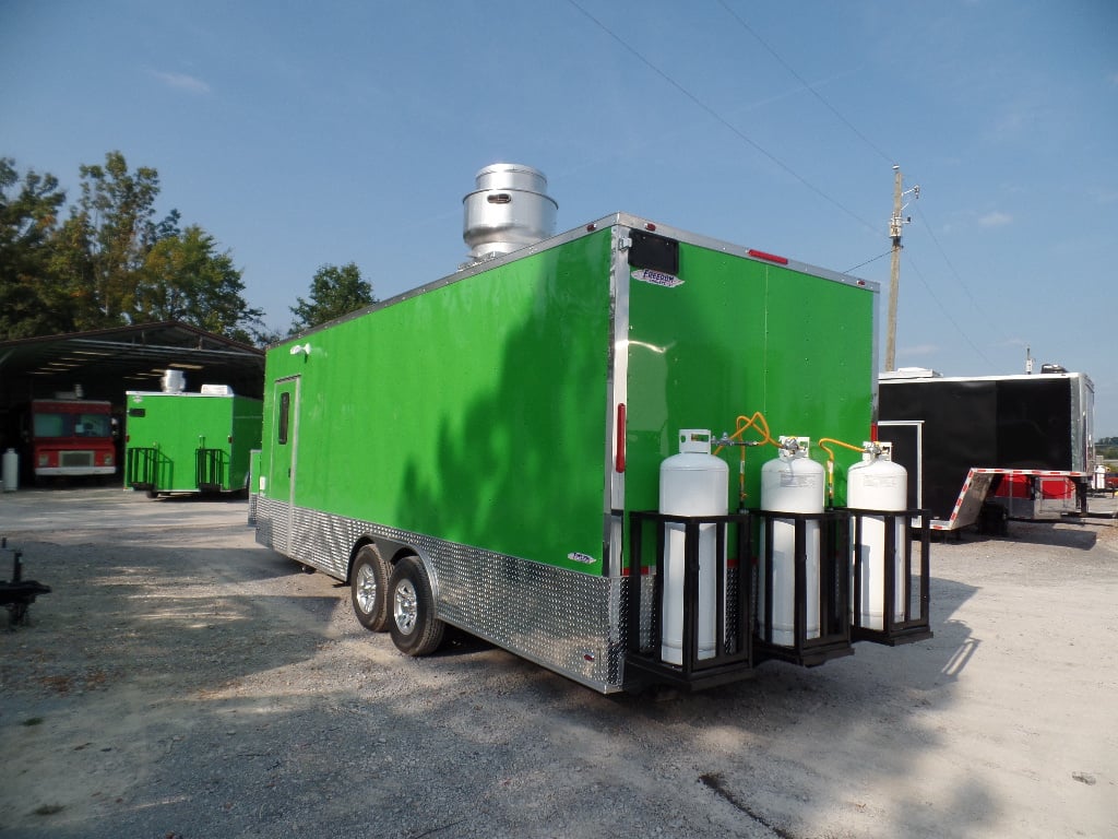 8.5' x 24' Concession Food Trailer Electric Green With Appliances