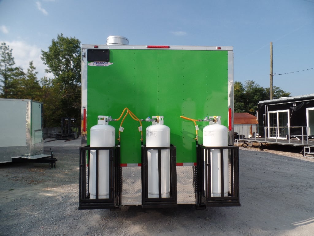 8.5' x 24' Concession Food Trailer Electric Green With Appliances