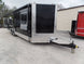 8.5' x 24' Black Porch Style Concession Food Trailer