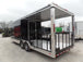 8.5' x 24' Black Porch Style Concession Food Trailer