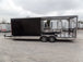 8.5' x 24' Black Porch Style Concession Food Trailer