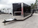 8.5' x 24' Black Porch Style Concession Food Trailer