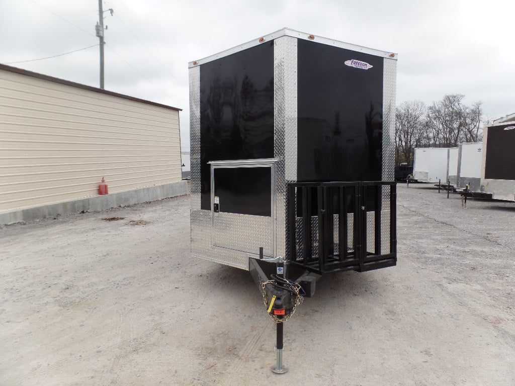 8.5' x 18' Black Concession Food Trailer