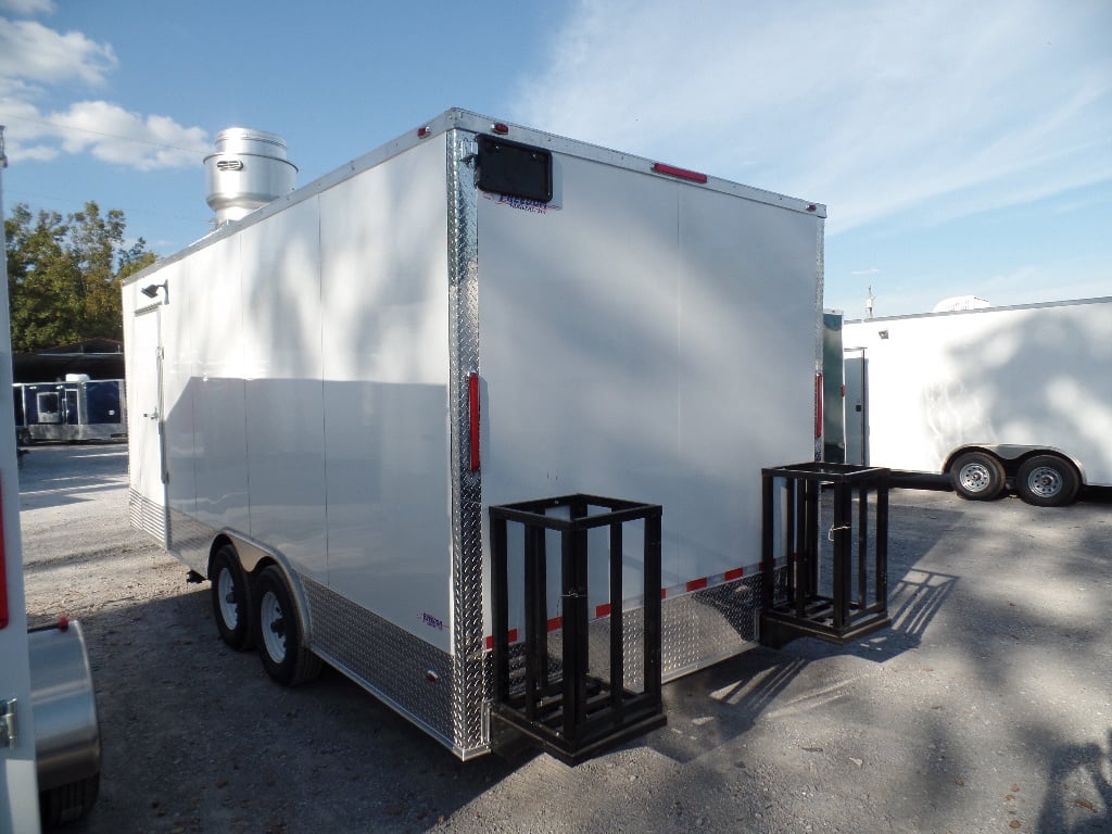 8.5' x 20' Concession Food Trailer White Event Catering