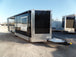 8.5' x 24' Black Porch Style Concession Food Trailer With Appliances