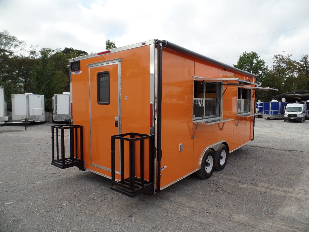 Concession Trailer 8.5' x 20' Orange Food Event Catering