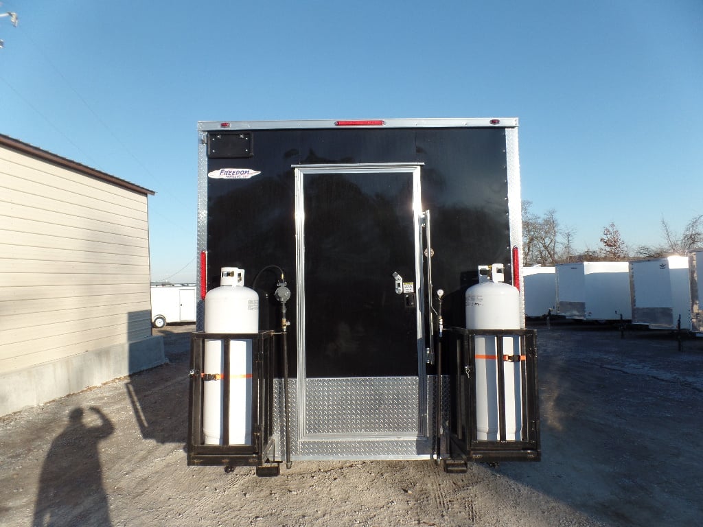 8.5' x 20' Black Concession Food Trailer With Appliances