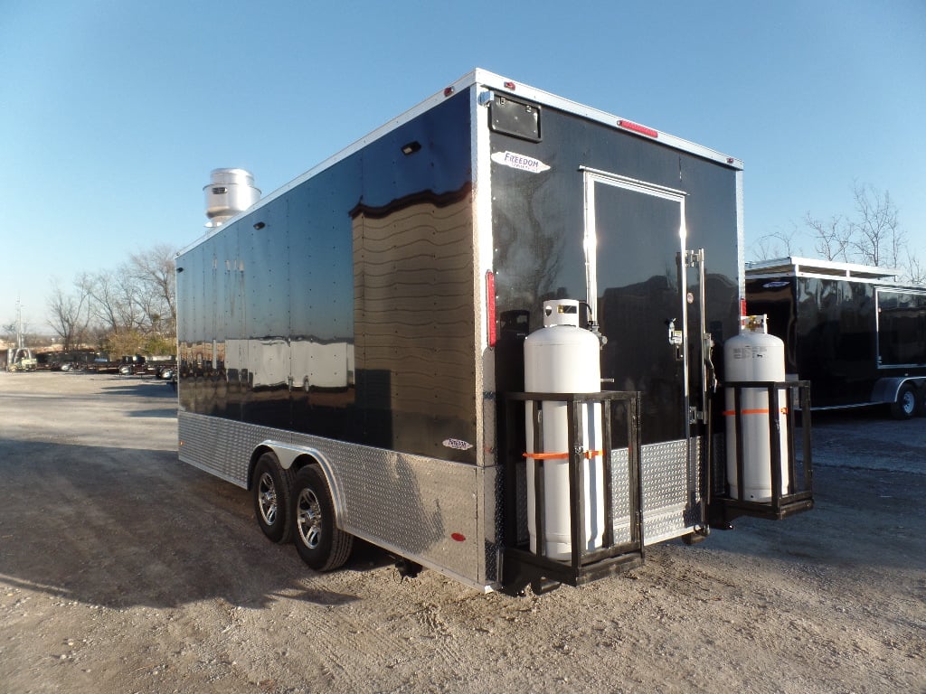 8.5' x 20' Black Concession Food Trailer With Appliances