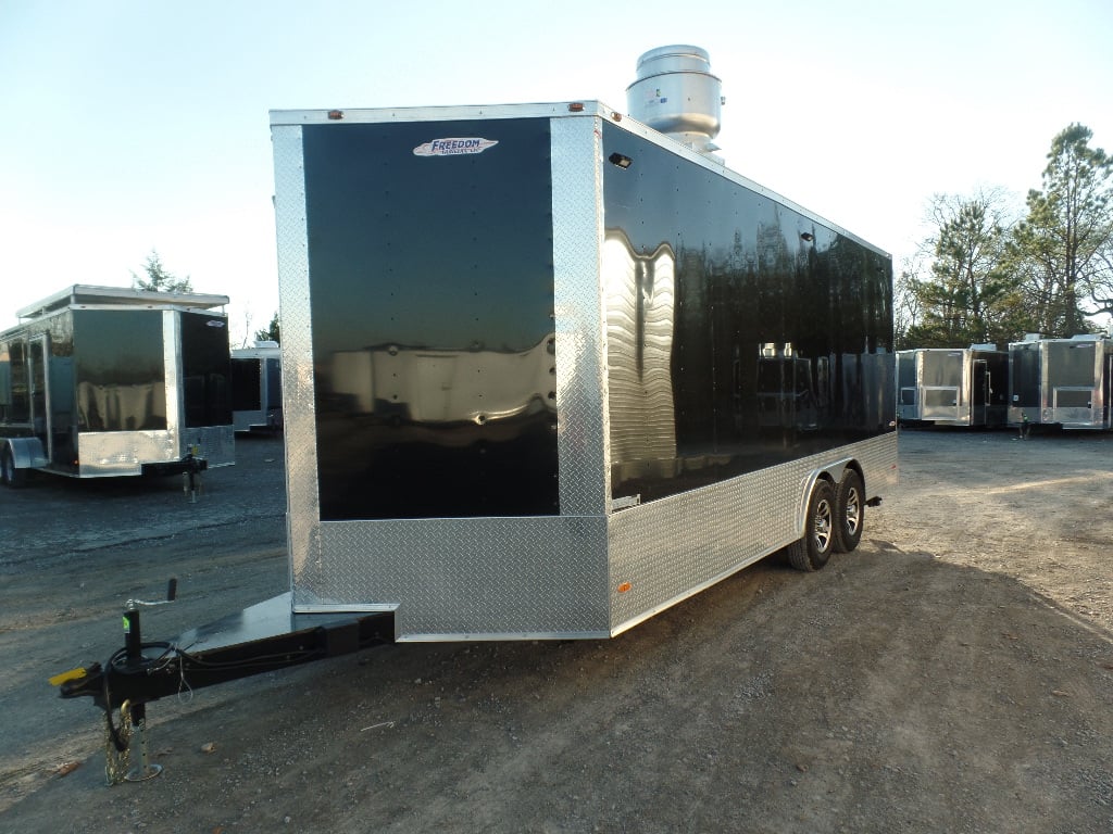 8.5' x 20' Black Concession Food Trailer With Appliances