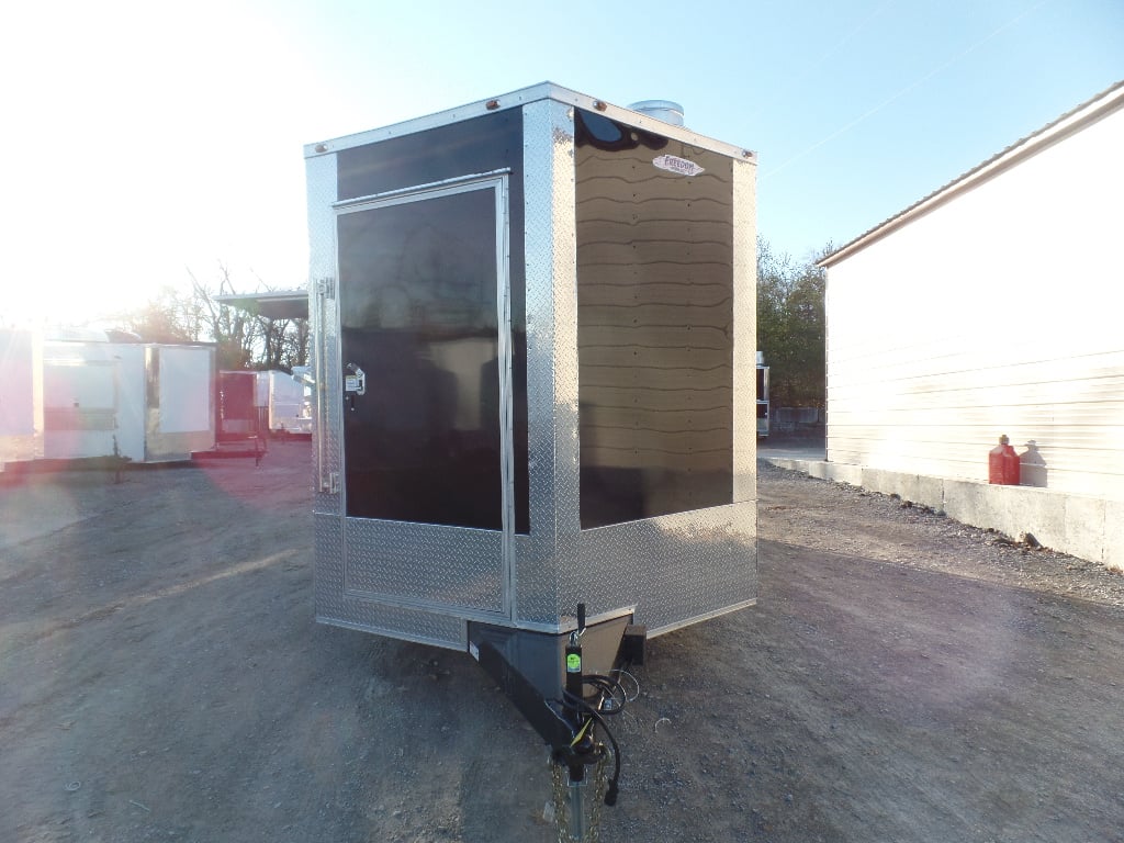 8.5' x 20' Black Concession Food Trailer With Appliances