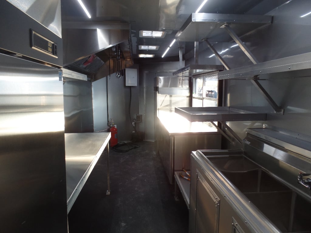 8.5' x 20' Black Concession Food Trailer With Appliances