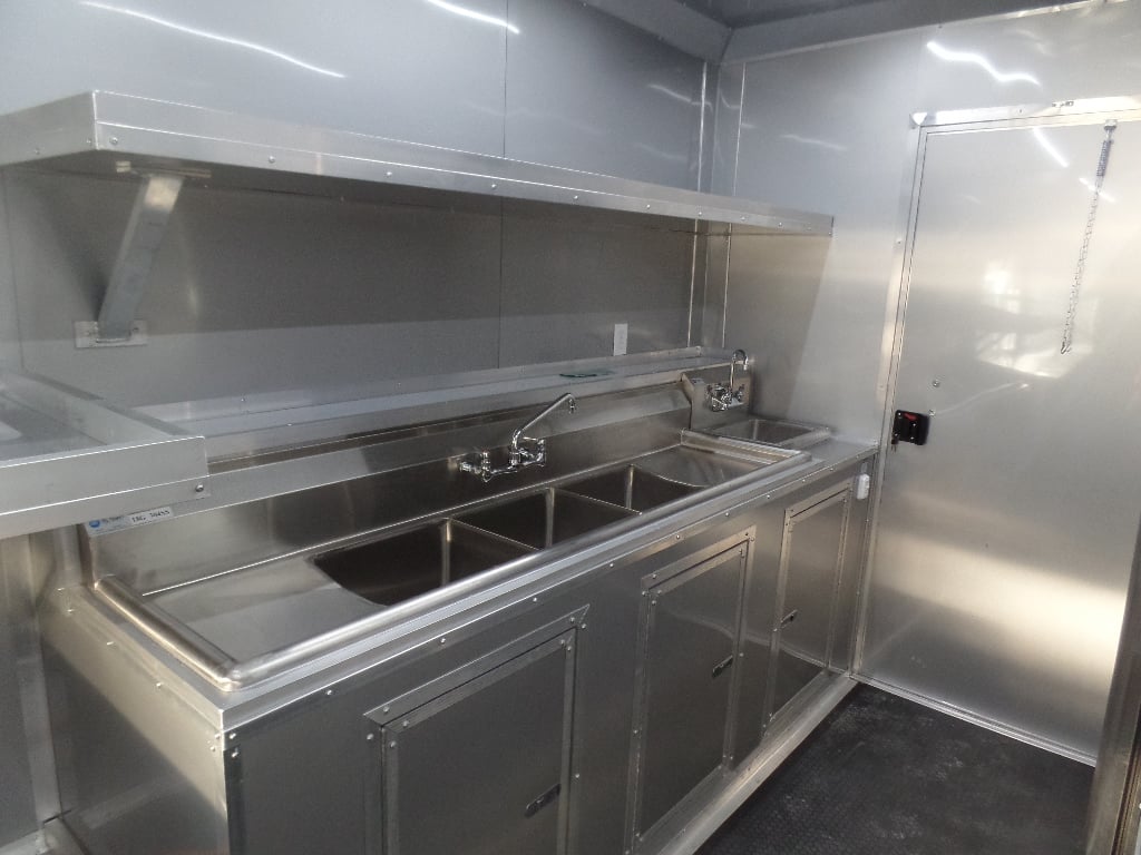 8.5' x 20' Black Concession Food Trailer With Appliances