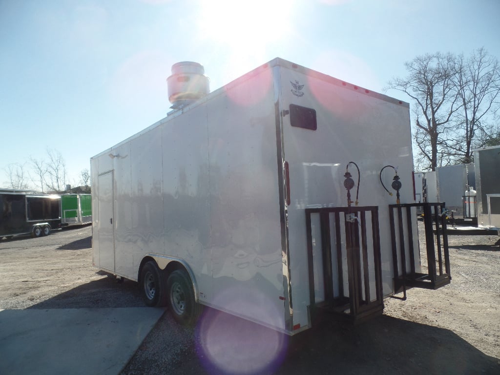 8.5' x 20' White Concession Food Trailer With Appliances