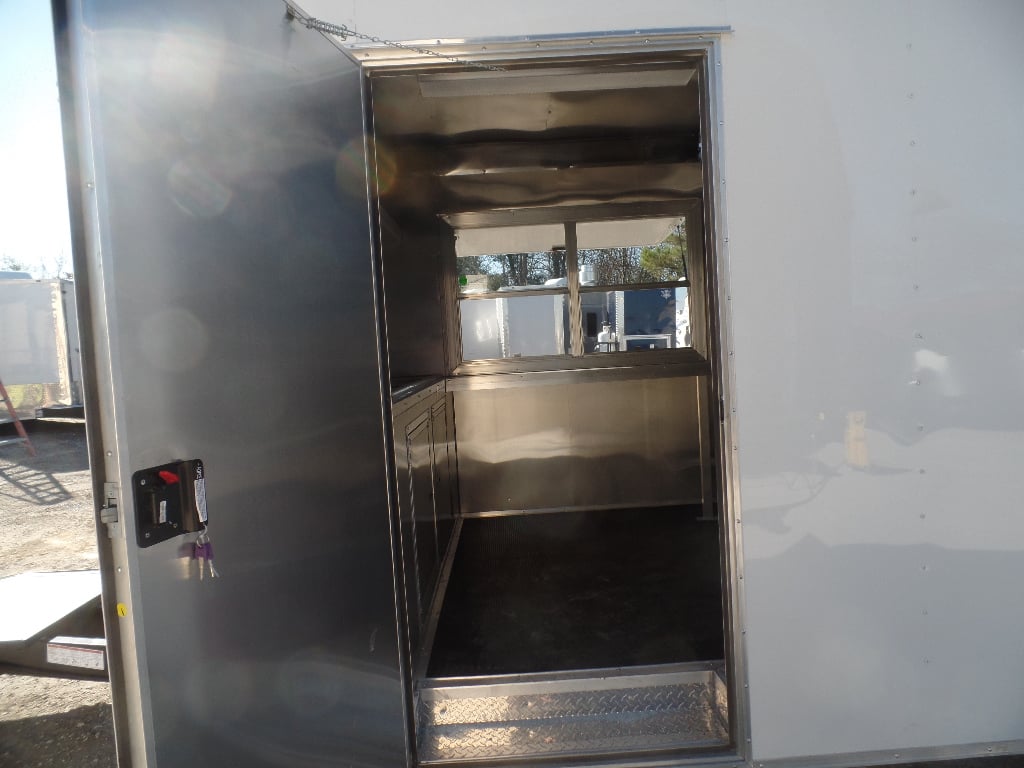 8.5' x 20' White Concession Food Trailer With Appliances