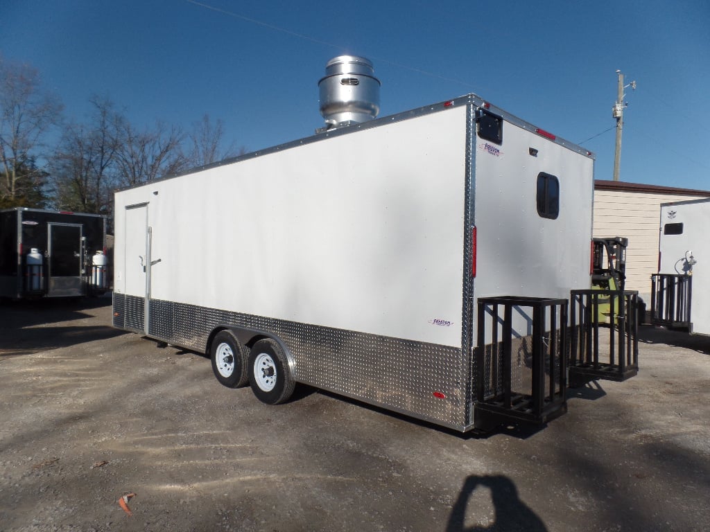 8.5' x 24' White Concession Food Trailer