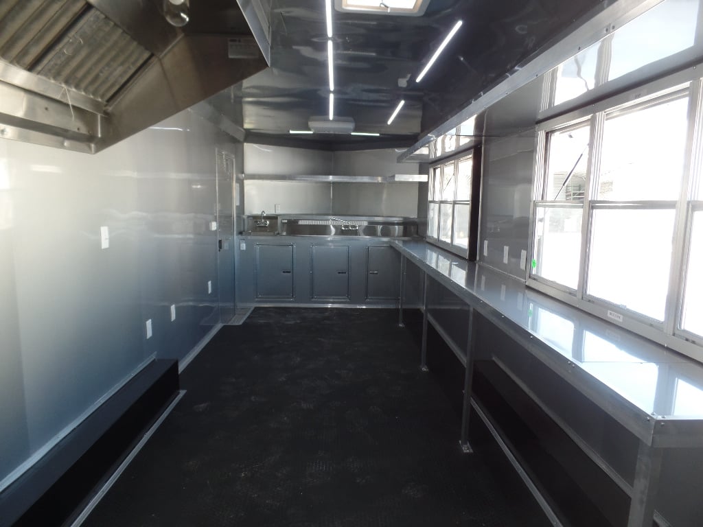 8.5' x 24' White Concession Food Trailer