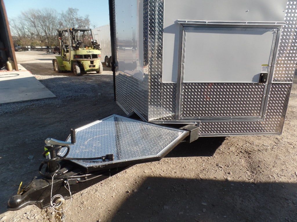 8.5' x 24' White Concession Food Trailer