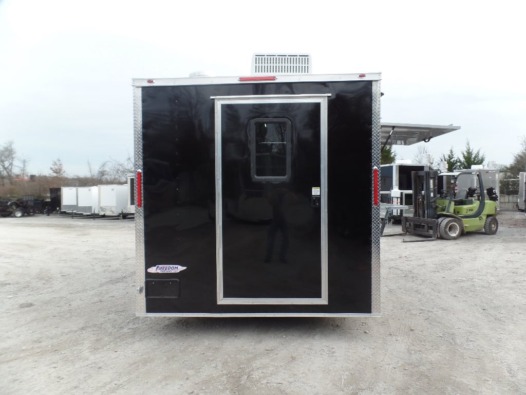 8.5' x 18' Black Concession Food Trailer With Appliances