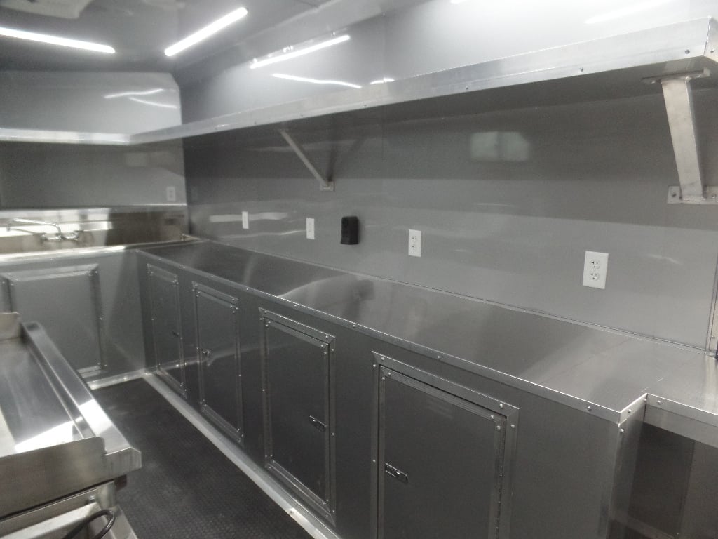 8.5' x 18' Black Concession Food Trailer With Appliances