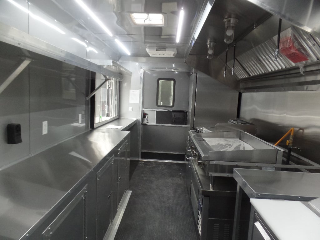 8.5' x 18' Black Concession Food Trailer With Appliances