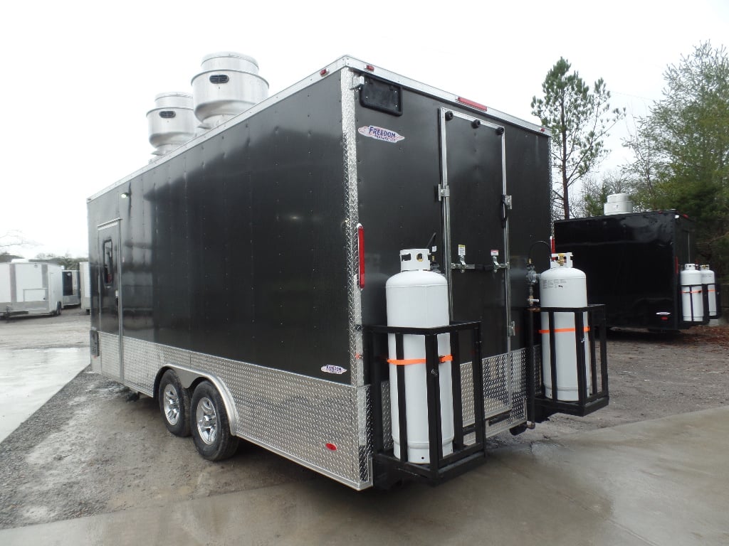 8.5' x 20' Charcoal Grey Concession Food Trailer With Appliances