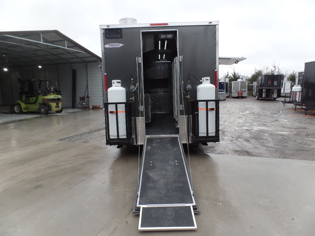 8.5' x 20' Charcoal Grey Concession Food Trailer With Appliances