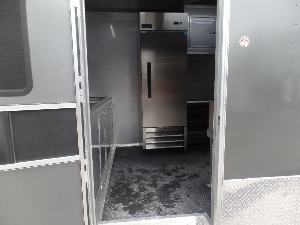 8.5' x 20' Charcoal Grey Concession Food Trailer With Appliances