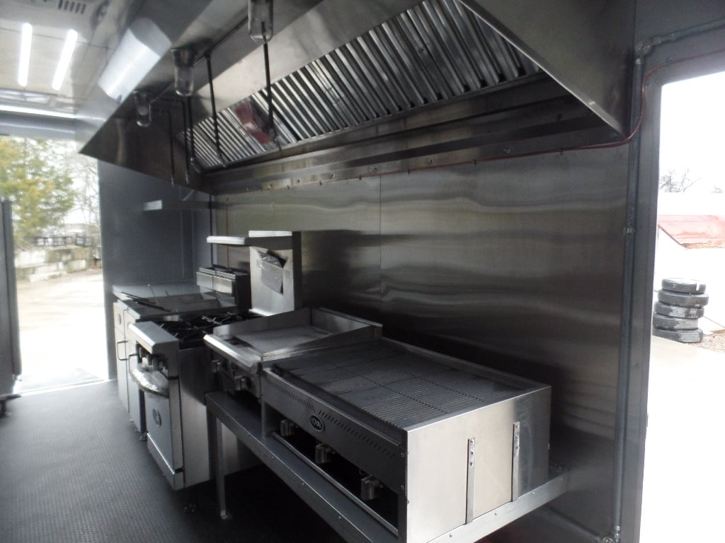 8.5' x 20' Charcoal Grey Concession Food Trailer With Appliances