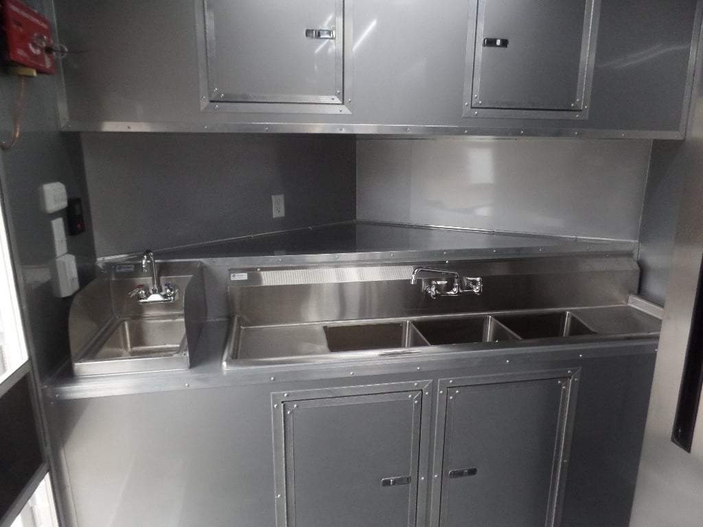 8.5' x 20' Charcoal Grey Concession Food Trailer With Appliances