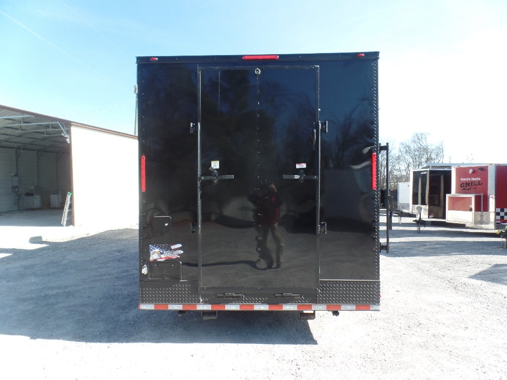 8.5' x 34' Black Goose Neck Concession Food Trailer With Appliances