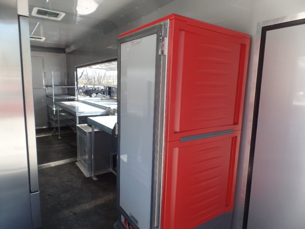 8.5' x 34' Black Goose Neck Concession Food Trailer With Appliances