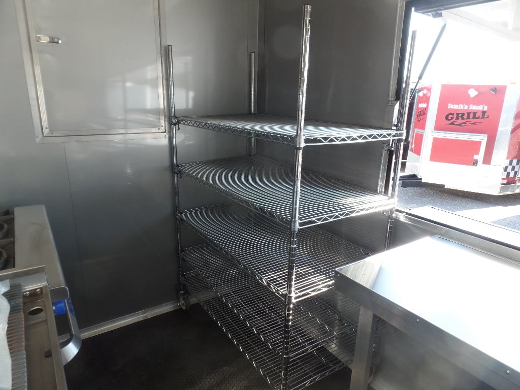 8.5' x 34' Black Goose Neck Concession Food Trailer With Appliances