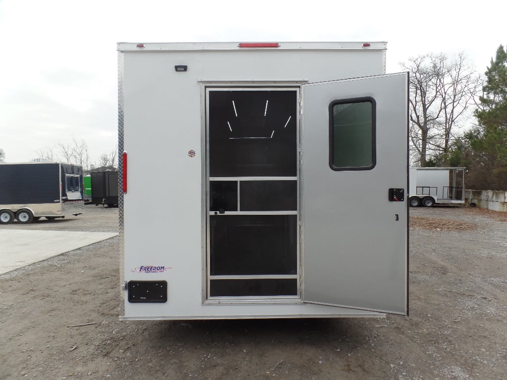 8.5' x 24' White Coffee Concession Food Trailer