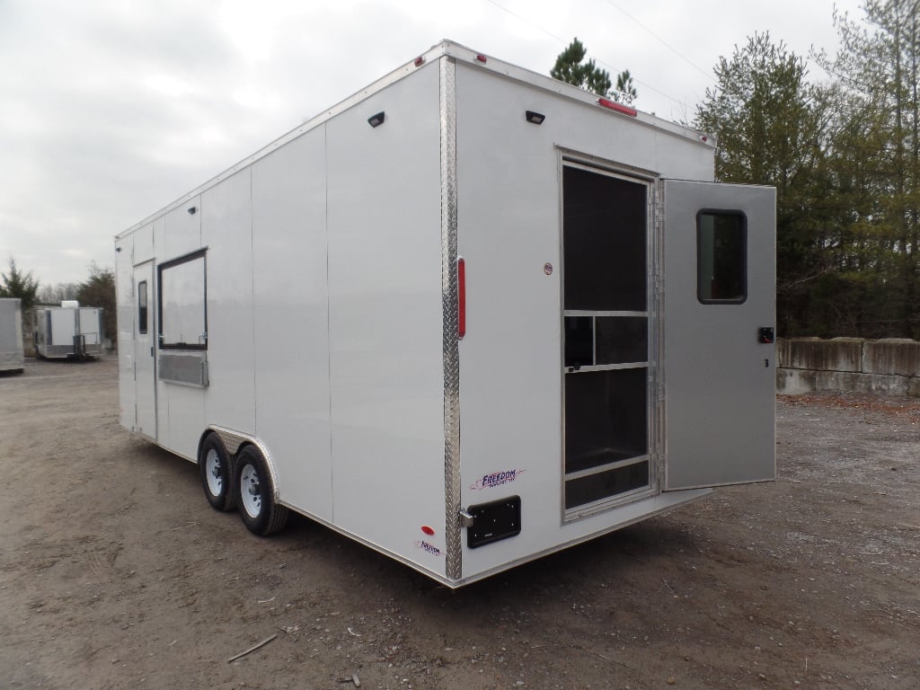 8.5' x 24' White Coffee Concession Food Trailer